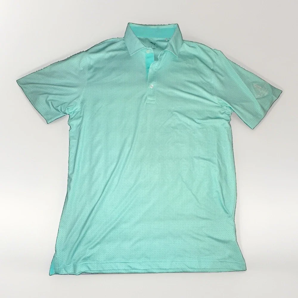 Puma Mens Short Sleeve Polo Shirt Medium (M) Teal Golf Prep